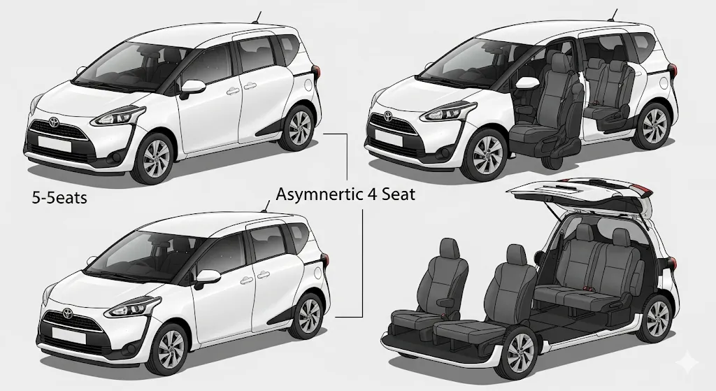 シエンタ5人乗りの欠点イメージ